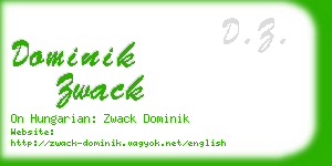 dominik zwack business card